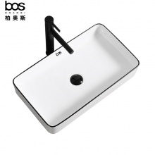 長方形黑邊藝術盆 61X45