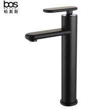 啞黑冷熱面盆龍頭