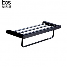 啞黑雙層毛巾架